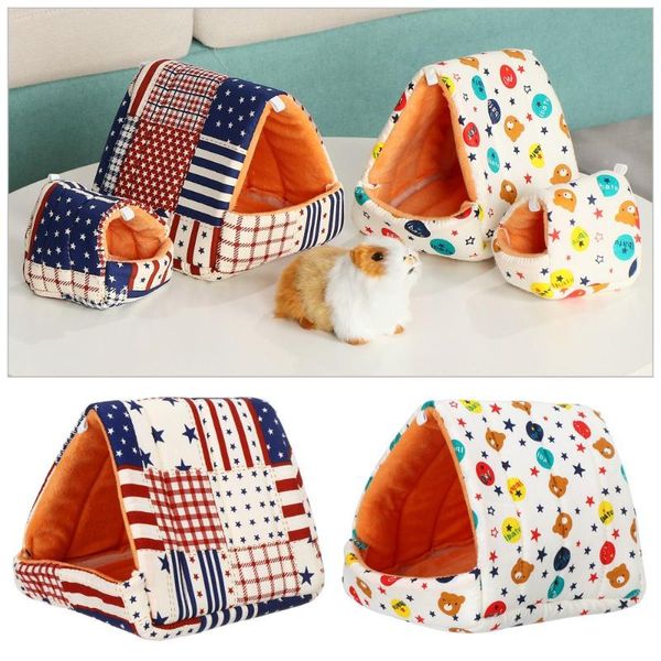

small animal supplies cute sleeping bed plush hamster nest hammock guinea pig squirrel cage hanging warm house decor pet