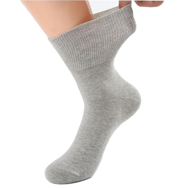 

men's socks loose diabetic ankle cotton socks,wide,thin,non-binding for men and women diabetics hypertensive patients 2 pairs, Black