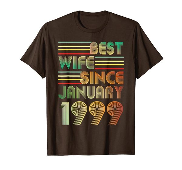 

january 21st wedding anniversary for her 21 yrs wife t-shirt, White;black