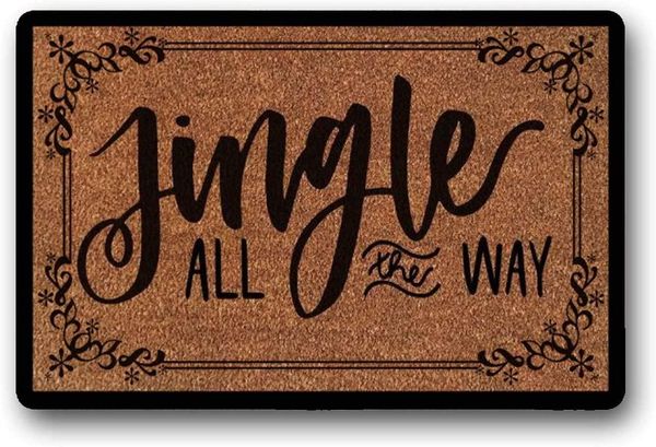 

carpets jingle all the way doormat christmas door mat holiday welcome