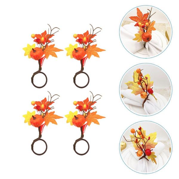 

napkin rings 4pcs holders thanksgiving day (assorted color)
