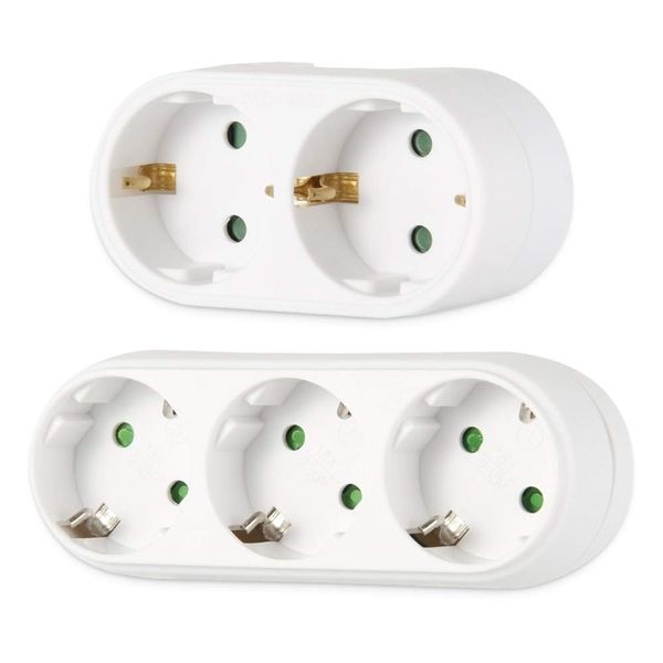 

standard power european / one to three socket 1 out 3 conversion plug germany