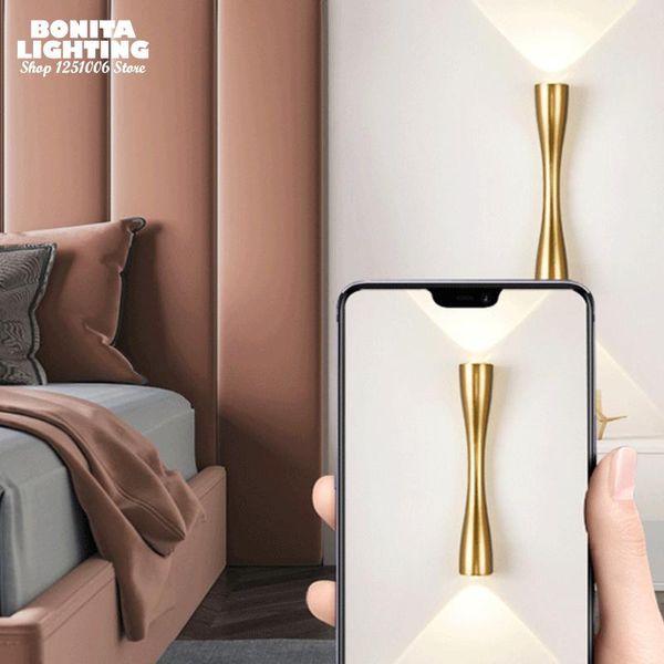 

long horn wall light for home torch aluminum sconces lamps 6w modern simple el aisle corridor door bedside stairs lamp