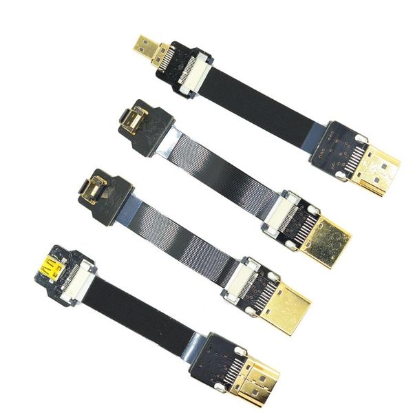 

audio cables & connectors a1-d fpv micro d type 90 degree adapter 5cm - 100cm fpc ribbon flat cable for multicopter aerial pography gh4