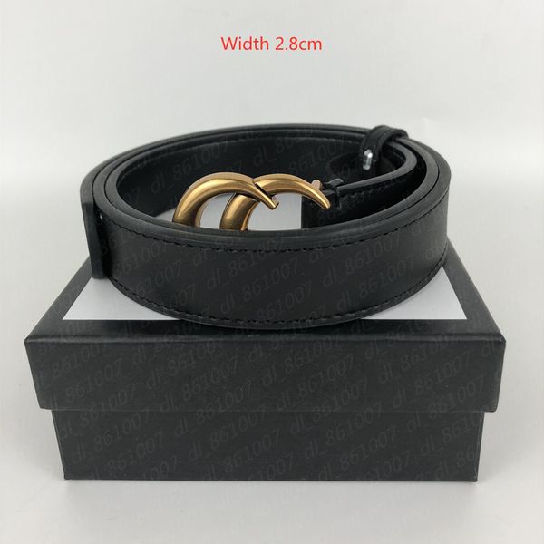 

2021 fashion g buckle genuine leather belt designer men women womens belts ceinture luxe width 2.8cm with box, Black;brown