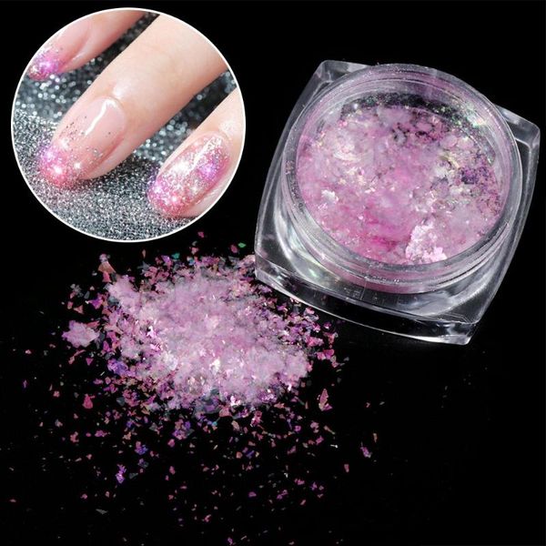 

nail glitter accessories paillettes powder mermaid aurora flakes iridescent sparkly opal art sequin, Silver;gold