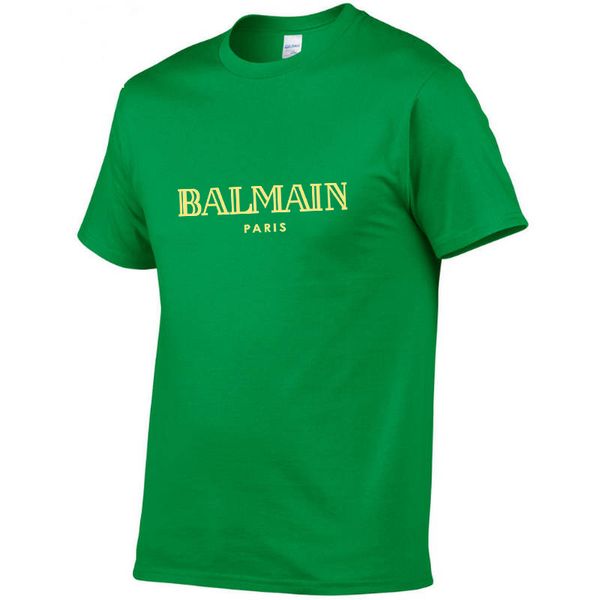 

brand high designer t-shirt tee quality balma 2021 printed men's 100% cotton round neck short sleeve shirts summer mens wear, White;black