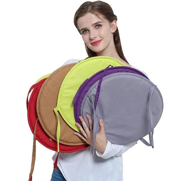 

cushion/decorative pillow round chair cushion with straps removable household thickened seat pad kitchen office 30/38cm