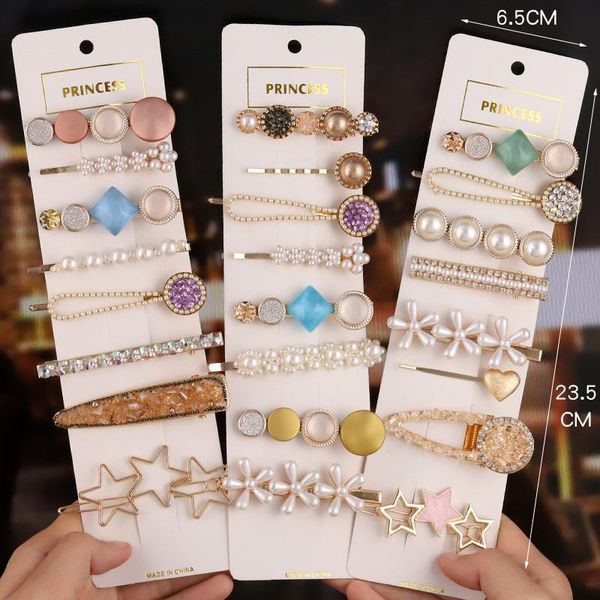 

hair accessories 1set fashion pearl imitation beads clip for women girls elegant hairpins snap barrettes hairgrips