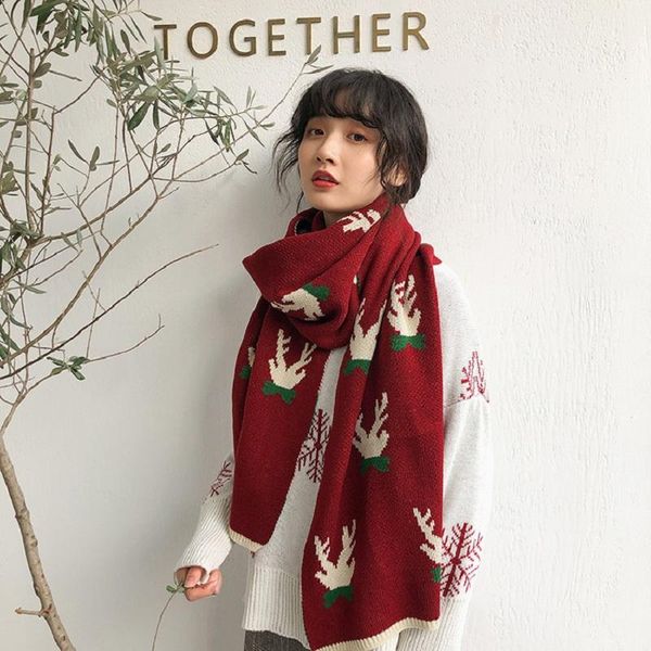 

scarves joker winter knit scarf, Blue;gray