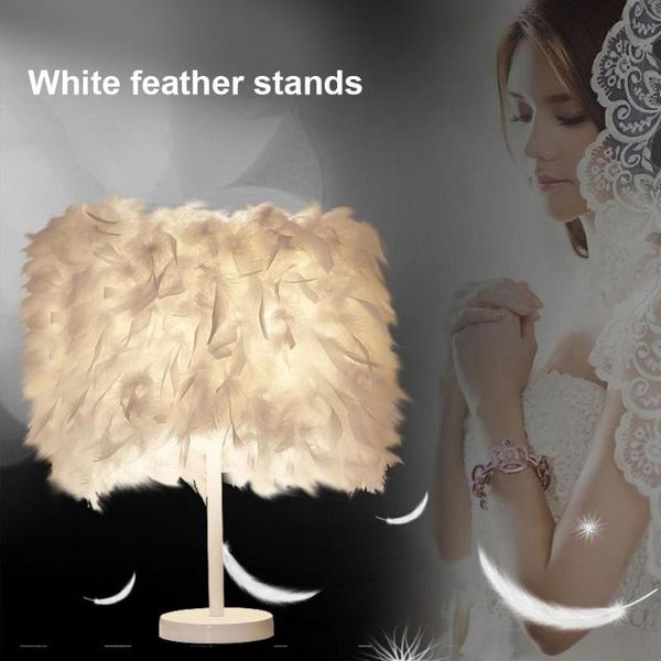 

table lamps feather lamp home lighting living room modern bedroom bedside children beside bed european-style romantic