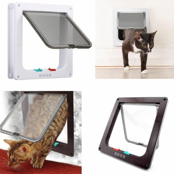 

cat carriers,crates & houses 4 way large medium small pet puppy dog door flap locking lockable safe gate