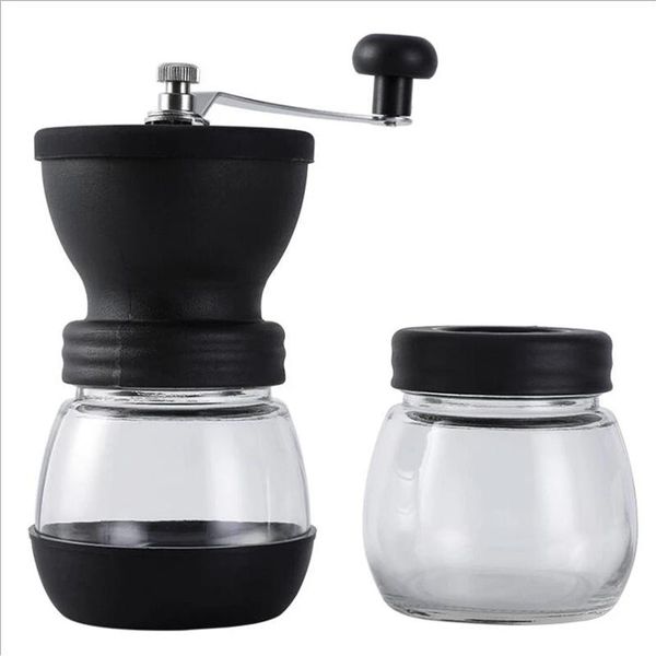 

manual coffee grinders portable pot machine hand-cranked home grinder bean boiled milk kettle