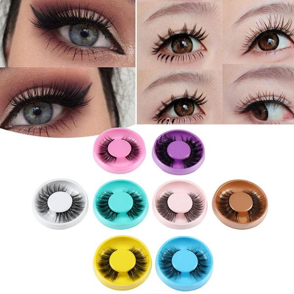 

false eyelashes 1pair charm 3d mink lashes fluffy thick fake natural dramatic long makeup accessories ,