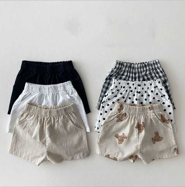 

shorts 2021 boys girls printed cotton summer soft fashion babys, Black