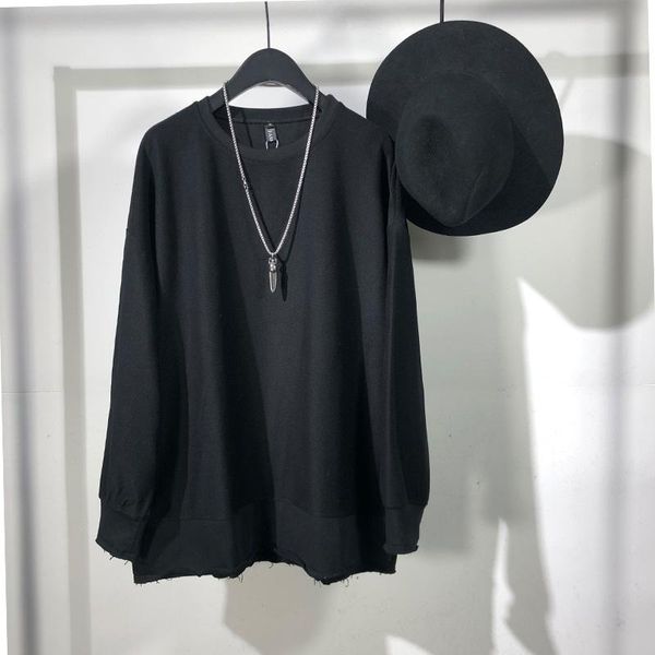 

men's hoodies & sweatshirts seak men pullover oversized dark spring autumn high street wear hip hop bottoming turtleneck, Black