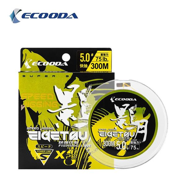 

100% original ecooda jigging pe line 8 strands 300m each spool 3/4/5/6 multicolor big power braid sea fishing