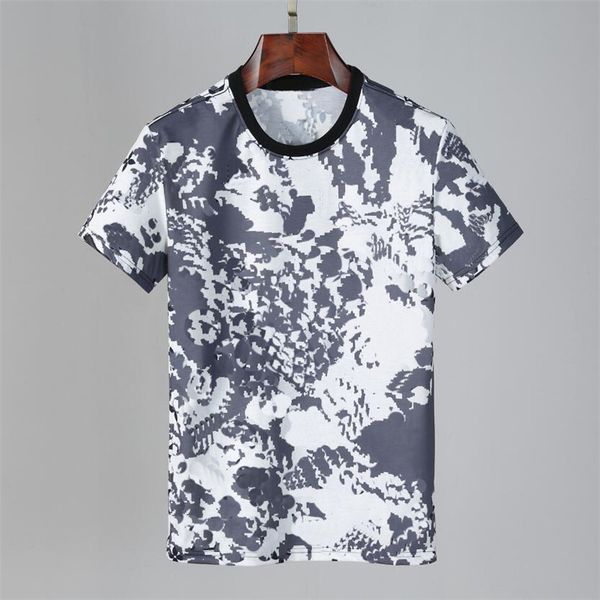 

2021 casual brand men's letter print hip hop streetwear tee shirts for summer men pullover t-shirt short sleeve cotton #6802 t-shirt, White;black