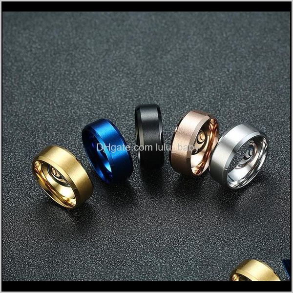 Band Delivery 2021 Women Fashion Stainless For Glossy Rings Men Simple Couple Titanium Steel Wedding Ring Jewelry Drop B29R4