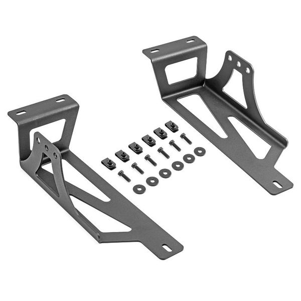 

other lighting system for superduty f250 f350 2005-2007 hidden lower front bumper behind grille 20" light bar mount brackets steel coat