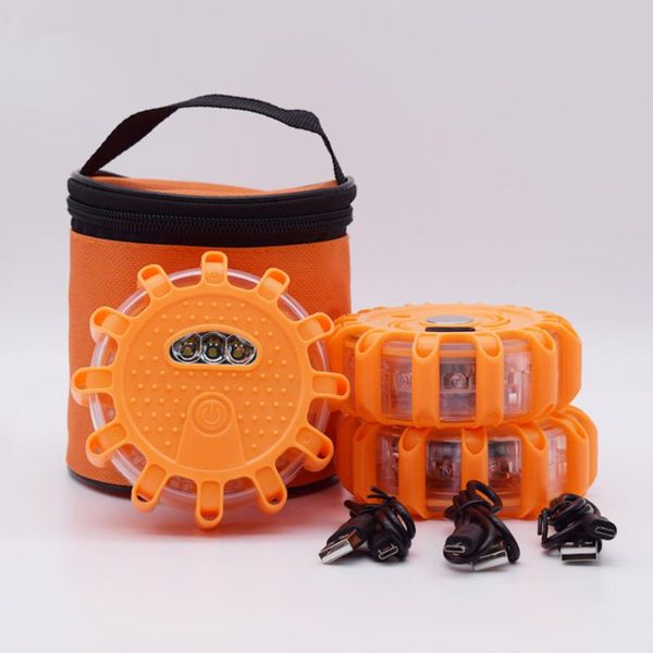 

emergency lights 1-12 pcsk strobe - usb rechargeable led road flares lights, ip65 waterproof night warning