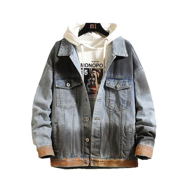 

men's jackets nice spring men denim mens casual jean coat ripped male hip hop vintage cowboy jacket streetwear chaqueta hombre m-5xl, Black;brown
