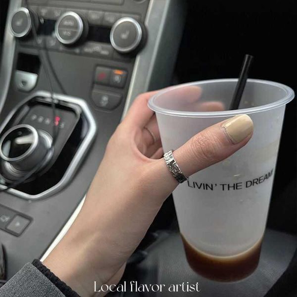 

wedding rings lovers' ring korean fashion simple niche design, Slivery;golden