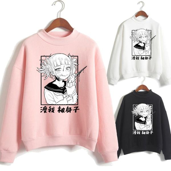 

women's hoodies & sweatshirts anime hoodie himiko toga pritned my hero academia sweatshirt boku no streetswear, Black