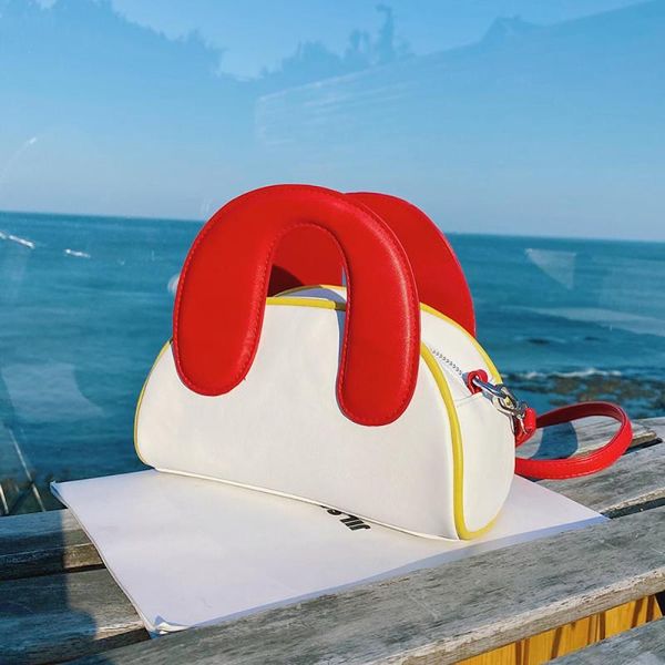 

evening bags designer contrast color women's handbag patchwork shell bag shoulder crossbody for women 2021 small brands purses clutch