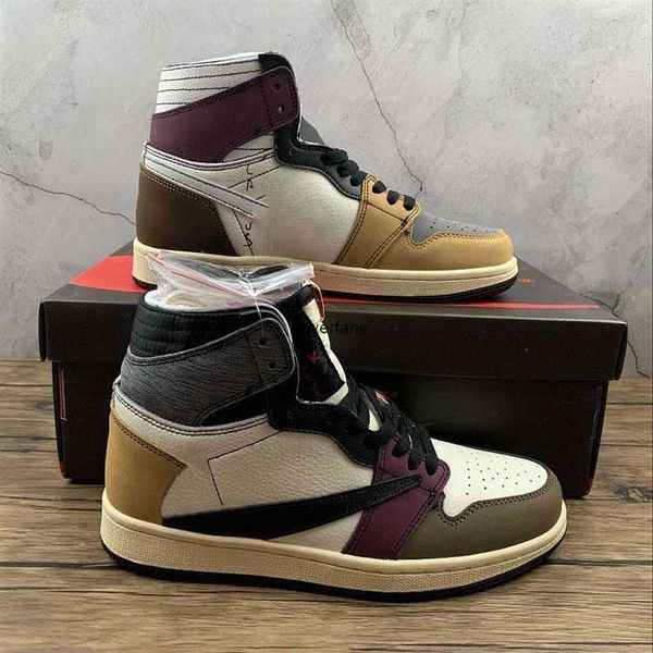 

shoes1 high og ts sp cactus jack shoes men athletic sneaker dark mocha brown black 1s women sports trainers cd4487-101a41