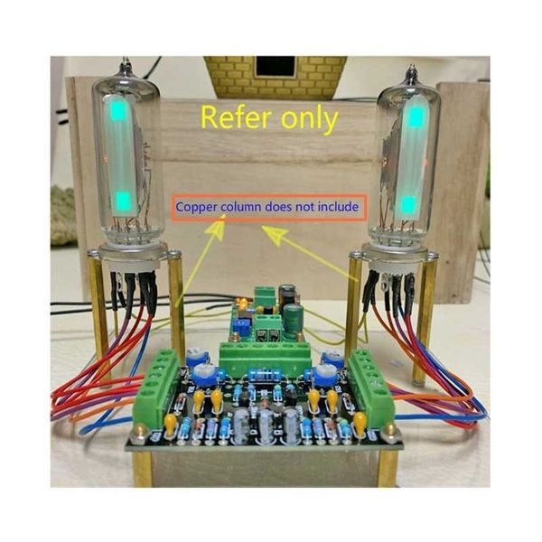 Kit driver indicatore tubo 6E2 a doppio canale a bassa tensione Amplificatore di livello scheda Audio fai da te fluorescente DC12V 211011