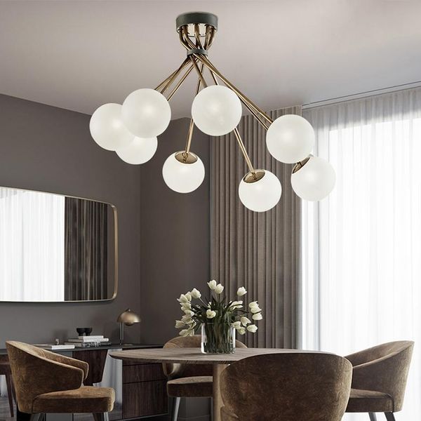 

ceiling lights living room nordic chandelier simple modern minimalist molecular magic bean lamp creative personality bedroom dining