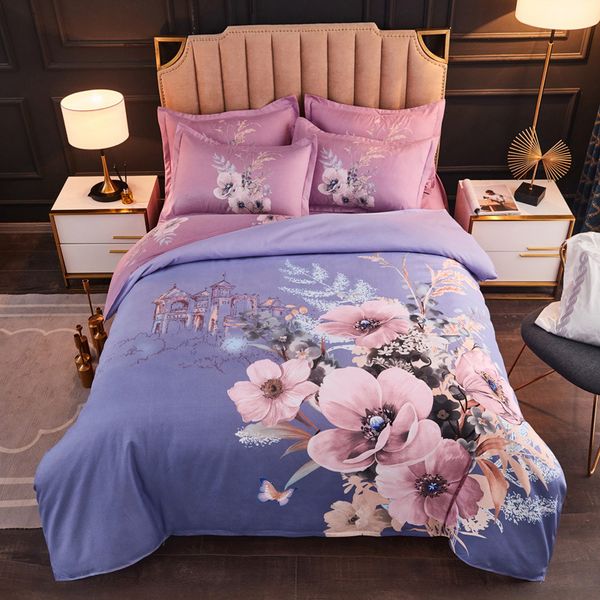 

four piece suede bedding for spring and autumn wedding