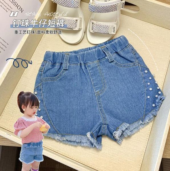 

style girls denim shorts summer cotton fashion kids 1-6 years ye419, Black