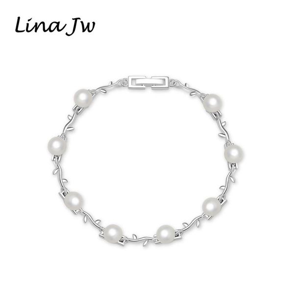 

fashion jewelry natural freshwater pearl bracelet& bangles femme party birthday charm gifts for women bracelets, Golden;silver