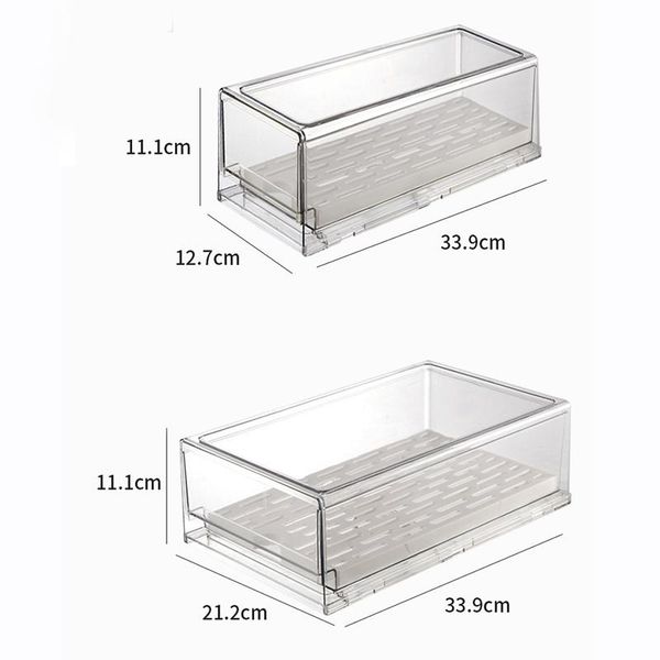 

storage bottles & jars kitchen convenience transparent refrigerator organizer box drawer type for er cabinet counter cfe