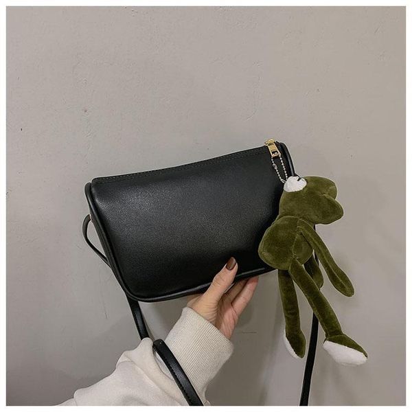 

fashion women solid colour crossbody bags vintage pu leather lady shoulder bag simple female clutch purse handbags messenger