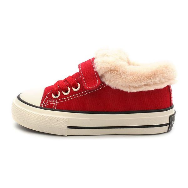 

sneakers 2021 winter children's fashion shoes baby boys girls cotton-padded toddler kids warm, Black;red