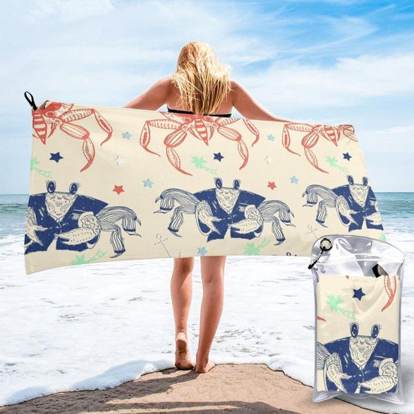 

quick drying pocket towel mr crab portable water absorbent no pilling sports bath