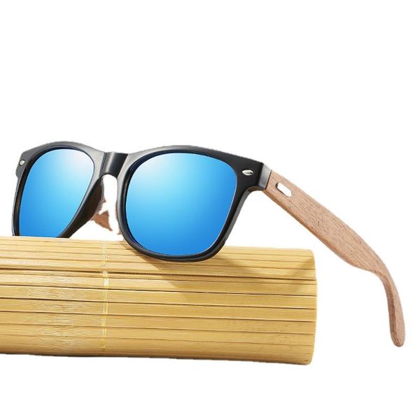 

sunglasses wood for men women polarized handmade bamboo driving eyewear fishing mirror rectangle sun glasses gafas, White;black
