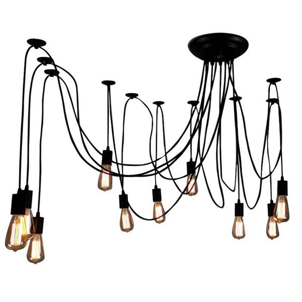 

pendant lamps vintage lamp e27 industrial light diy hanging 1.2m 1.5m 2m wire spider lights for home decoration lighting