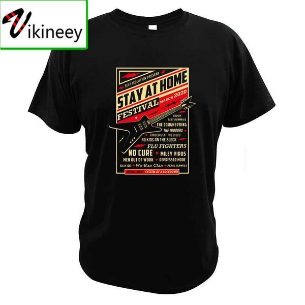 

quarantine social distancing festival t shirt funny gift stay home bands dropship t-shirt 210629, White;black