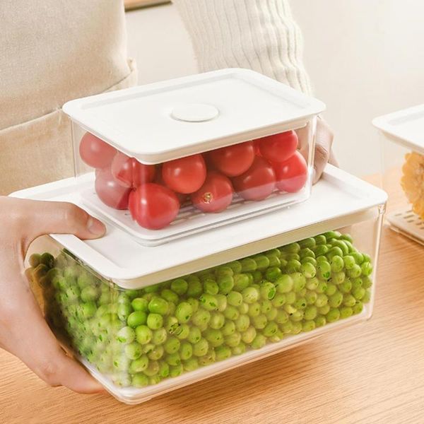 

40% s plastic refrigerator preservation storage drain box container with lid bottles & jars