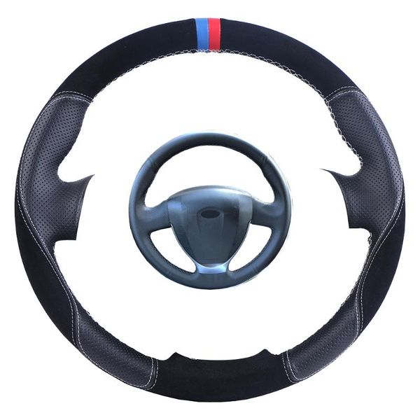 

steering wheel covers custom car cover for lada granta 2021-2021 priora 2 2013-2021 kalina suede leather auto braid