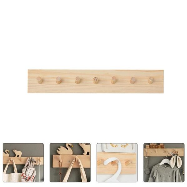 

hangers & racks 1pc wall-mounted storage hanger wooden clothes hat hook