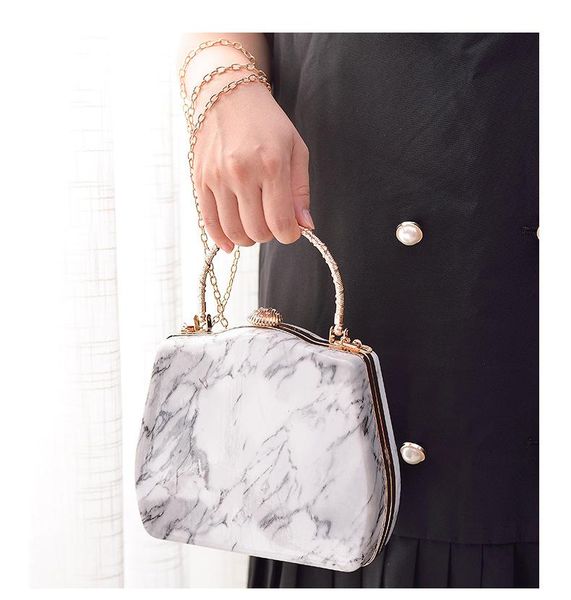 

evening bags marbling acrylic vintage wallet ladies party prom bridesmaid purses and handbags women chain shoulder