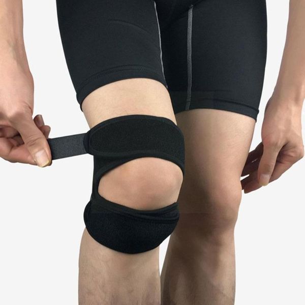 

elbow & knee pads sports kneepad double patellar patella tendon wrap brace strap pad support open protector band o9e8, Black;gray
