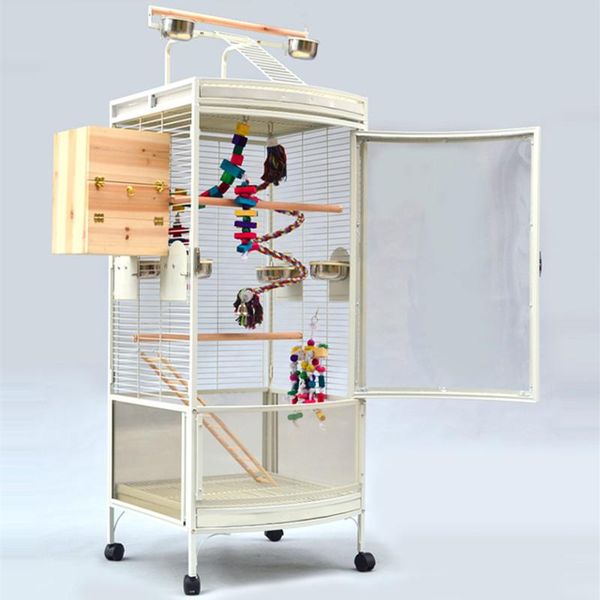 

bird cages parrot cage extra large luxury peony gray metal breeding