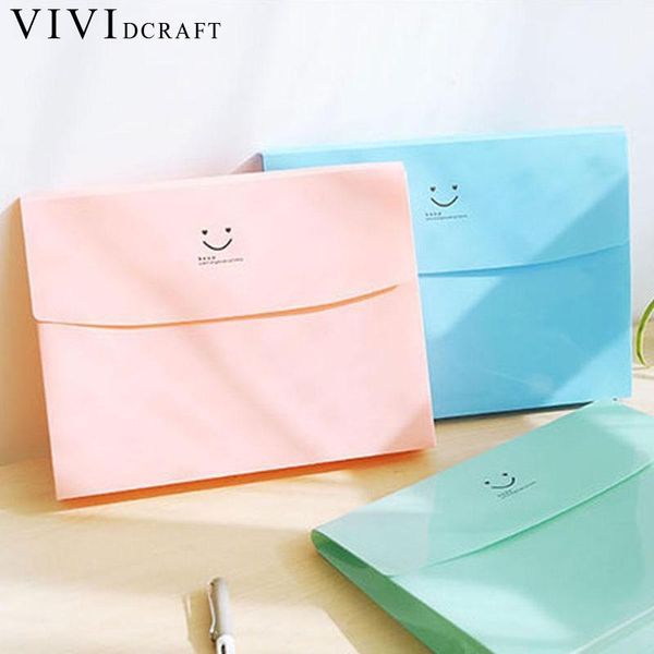 

business card files vividcraft office school supplies cute face file folder candy color a4 bag document kawaii stationery papelaria