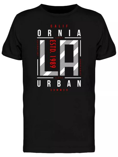 

california urban summer slogan men's tee -image by shutterstock, White;black